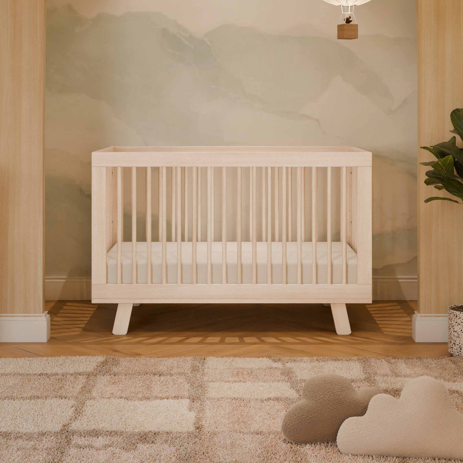 Hudson Pine 3-in-1 Convertible Crib, Washed Natural