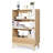 3 Tier Bookcase With Grooved Wooden Storage Drawer (2 Pcs)