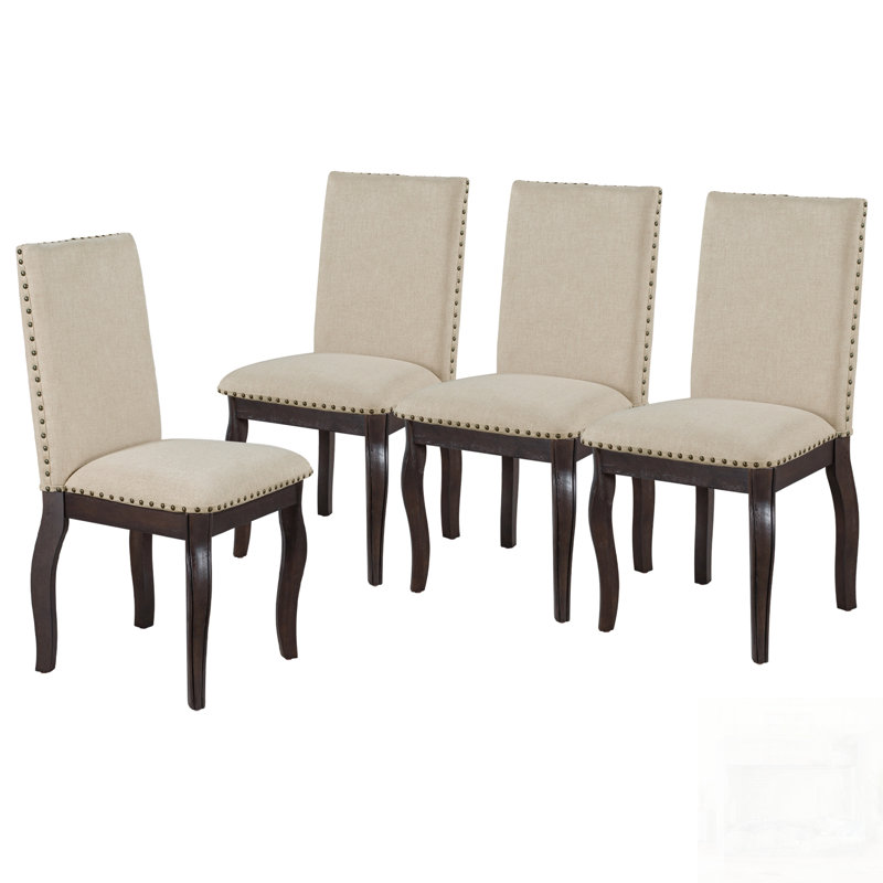 Ensemble de table de salle à manger 5 pièces avec table ronde extensible et chaises rembourrées