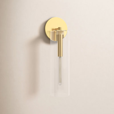 Adreille Single Light Glass Dimmable Armed Sconce