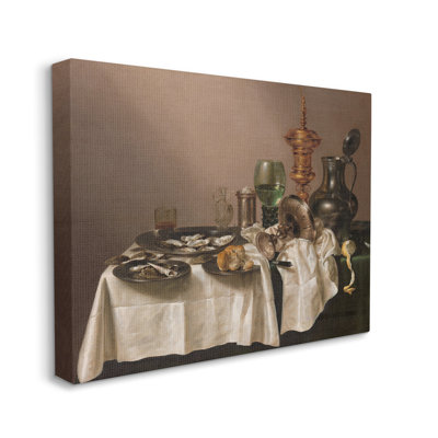 Nature morte avec une coupe dorée, peinture classique sur toile - Peinture sur toile