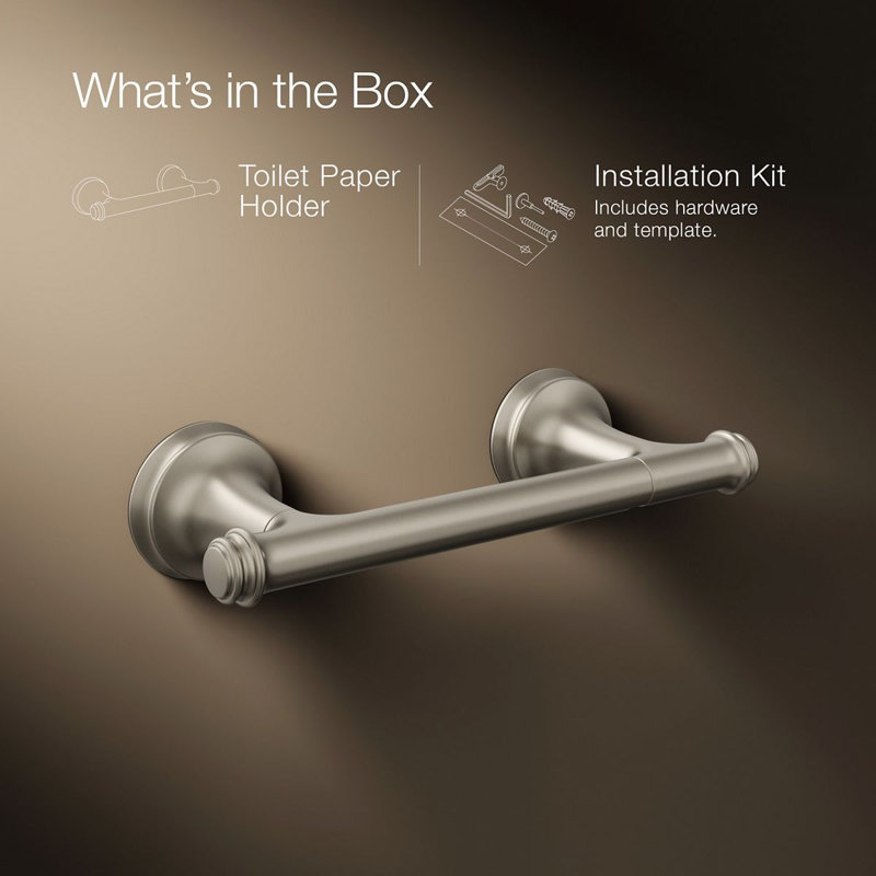 Bellera Pivoting Toilet Paper Holder, Vibrant Brushed Nickel