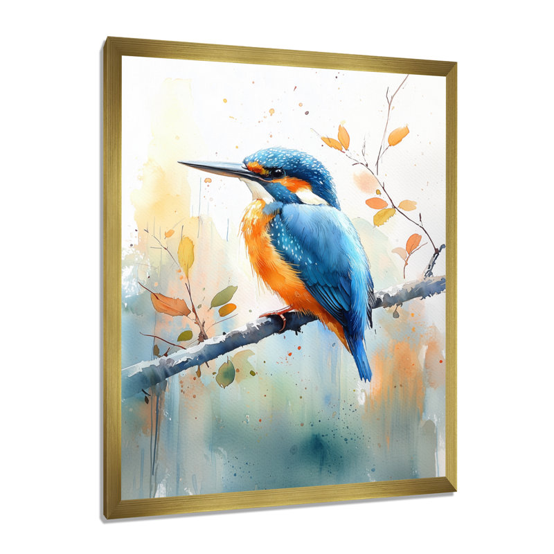 Allen, reproduction d'art sur toile, 32" H x 16" W, Gold, Picture Framed