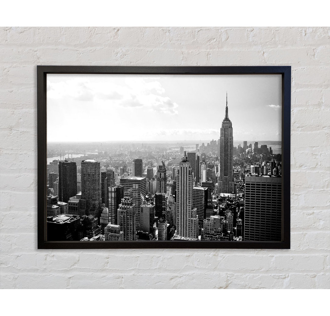 New York City Skyscrapers B N W - Einzelbildrahmen Kunstdrucke auf Leinwand