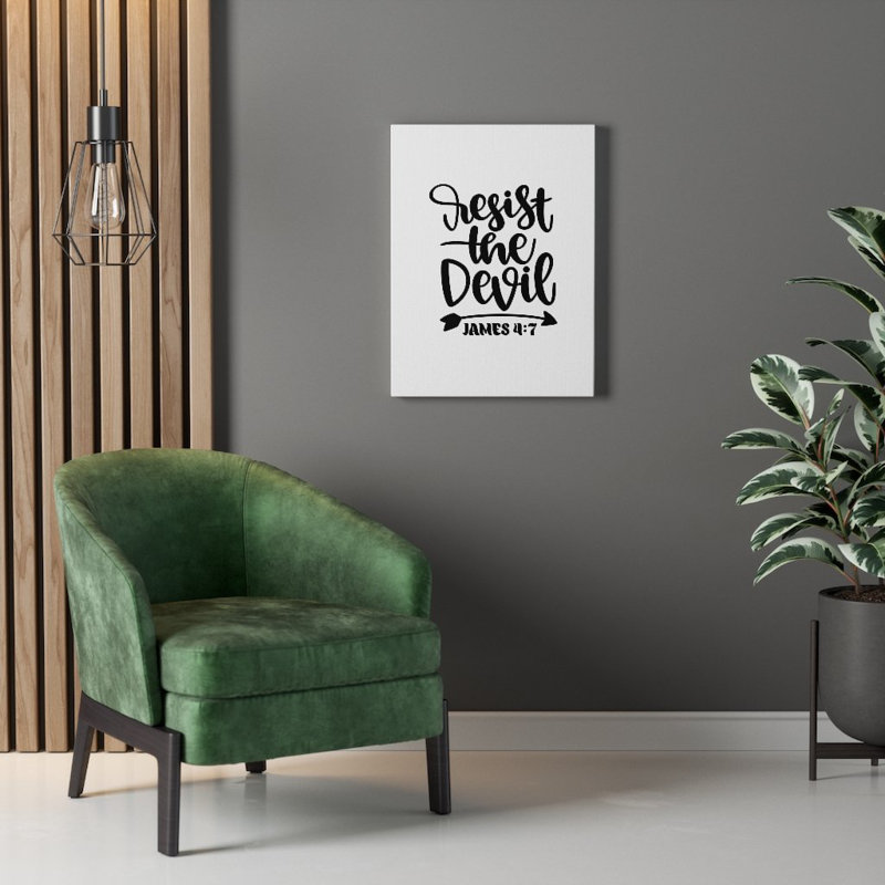 Resist James 4:7 - Wrapped Canvas Print, 36cm H x 28cm W