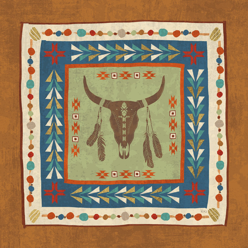 Southwest At Heart Tile IV, H 12 po x l 12 po, Non, Toile tendue
