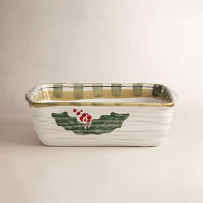Old St. Nick Square Earthenware Baker