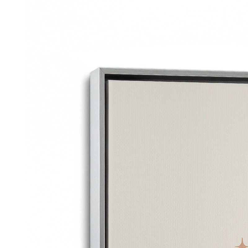 «Lunar Blossom», reproduction sur toile, 48.75" H x 32.75" W, Polished Chrome Floater Frame