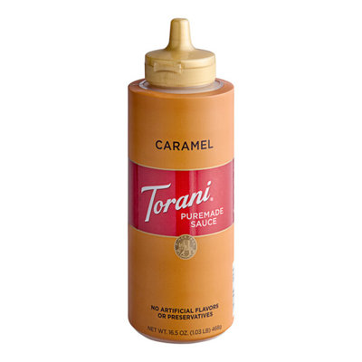 Torani Puremade Caramel Flavoring Sauce 12 Fl. Oz. (16.5 Oz.) - 4 Pieces WS-8807967CS