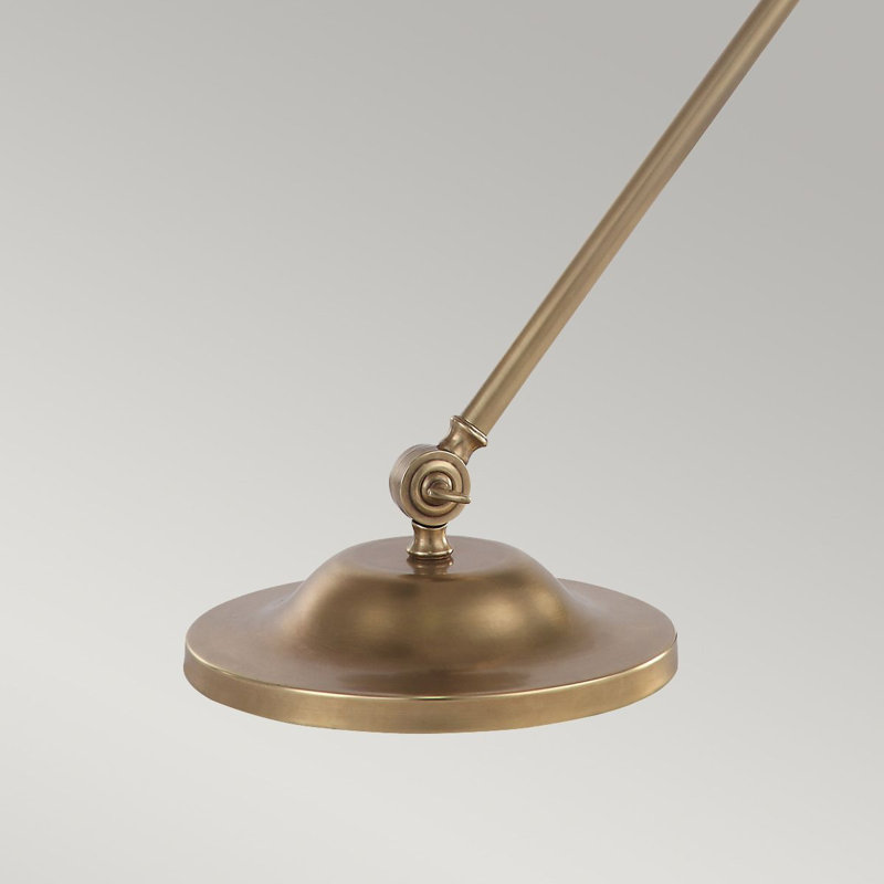 Evie Adjustable Metal Desk Lamp, Aged Brass