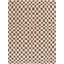 Tapis brun / crème en polyester tissé à la machine Carmin-1176955714