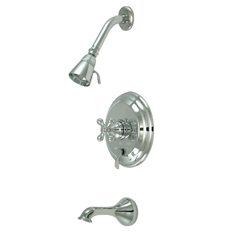 Kingston Brass Restoration Single-Handle Pressure Balanced Tub and Shower Faucet, Polished Chrome