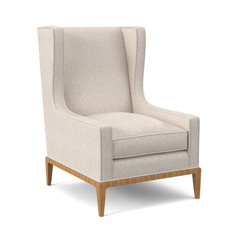 Fauteuil à oreilles 28 po Claxton, Ivoire filigrane, ambre