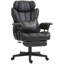 Fauteuil de direction HOMcom, fauteuil de bureau grand et grand 400 lb avec repose-pieds, fauteuil de bureau en microfibre avec support lombaire, fonction inclinable et siège large