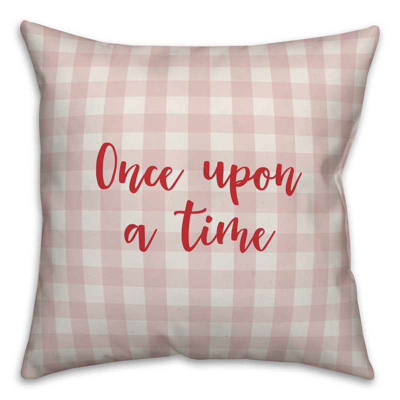  Coussin Once Once A Time, Rose / Rouge, Housse de coussin
