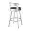 Tabouret tournant 30 "en métal avec similicuir-1104557583