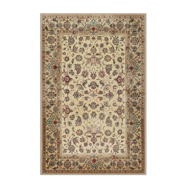 Ivoire Tapis décoratif oriental Ximena, Rectangle 6 pi x 9 pi