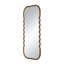 Miroir surdimensionné 31,4 x 1,4 x 74 po avec cadre brun unique