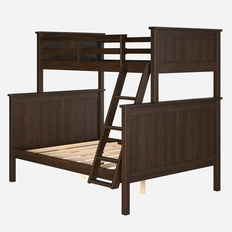 Fermon Solid Wood Bunk Bed, Walnut
