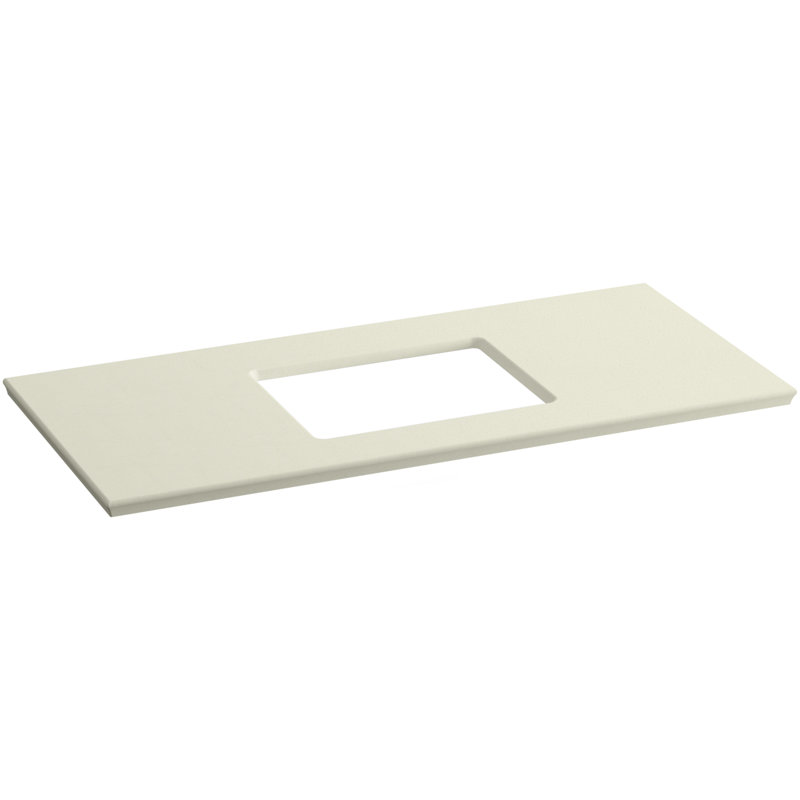 Plateau de meuble-lavabo simple 49 "SolidExpressions®, Biscuit Expressions