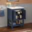 Meuble-lavabo moderne de 24 po au design sergé élégant avec charnières à fermeture en douceur-1509205509