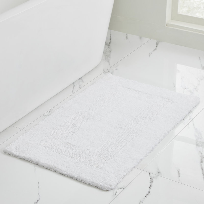 Jessica Ebern Designs Home Jessica Ring Spun Cotton Bath, Bright White, Single - 20" L x 32" W