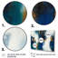 «Deep Knowing Abstract» en bleu royal et or - reproduction d'art sur toile-1332599189-1332599197