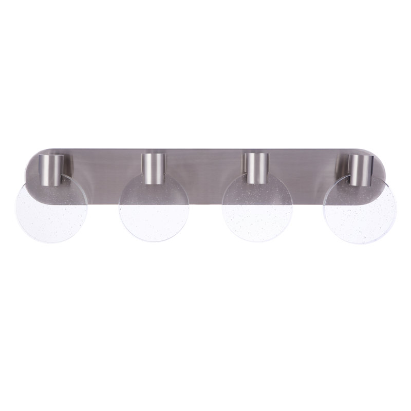 4 - Light LED Vanity Light, Brushed Polished Nickel