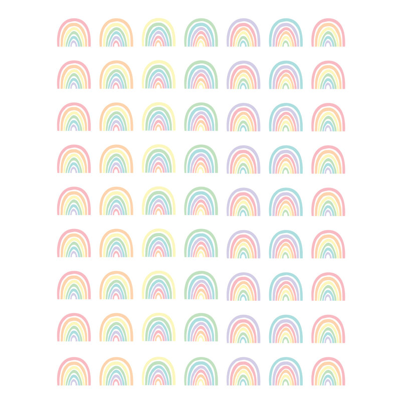 Mini-autocollants arc-en-ciel pastel Pop, 378 par paquet, 12 paquets