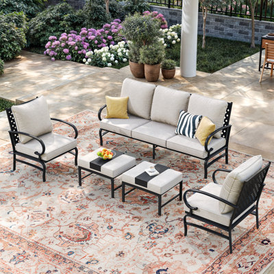 5 Piece Outdoor Conversation Furniture Set
