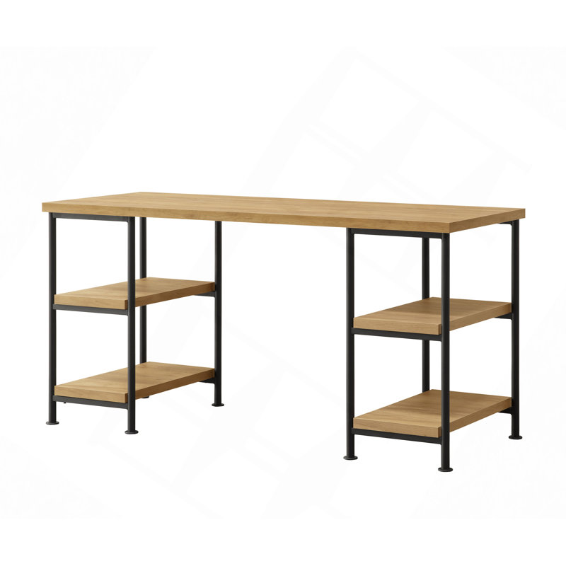 Bureau, bureau en chêne doré