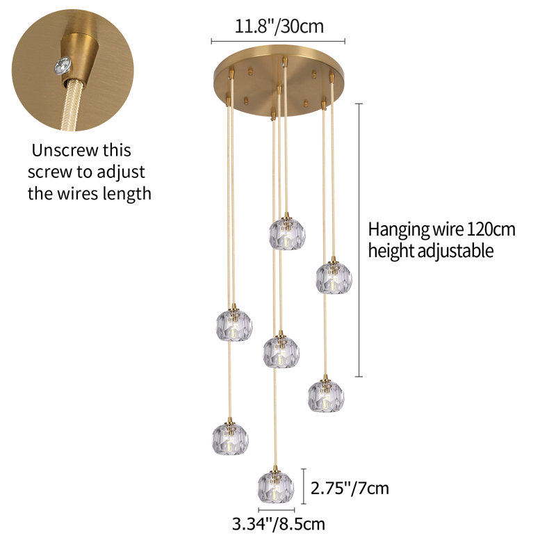 Bawi 7 - Light Geometric Chandelier