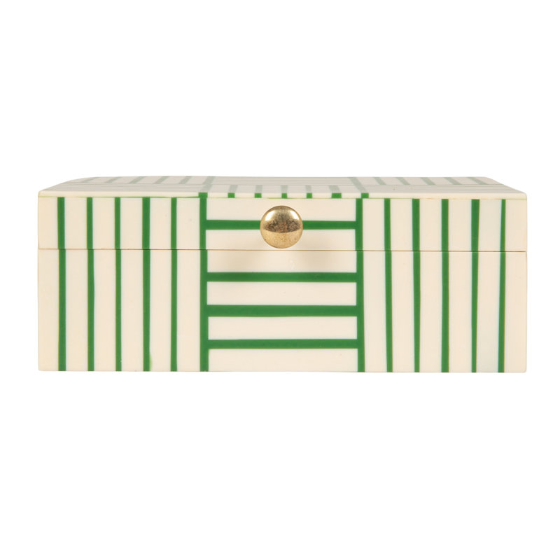 Boîte de rangement en résine Jona, Vert