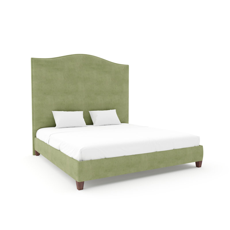 Guilford Bed With 9" Rails, King, Weathered, Posh Life Performance Velvet Spring
