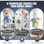 4.2' Foldable Hexagon Indoor Fitness Trampoline with Handlebar-71031513