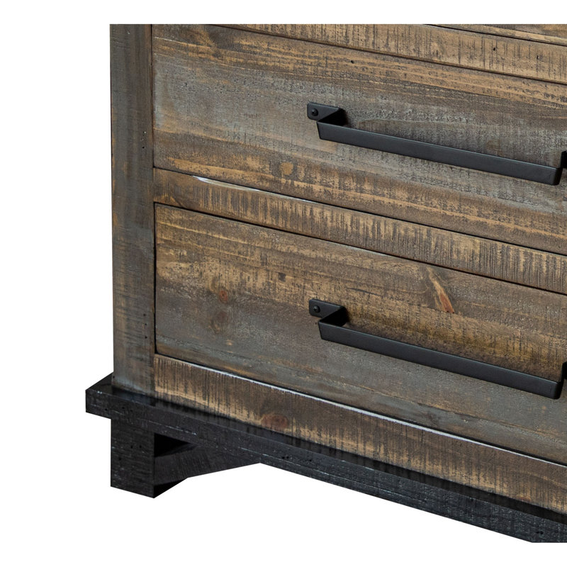 Sabetha Pine Solid Wood 36.5 " W 3 - Drawer Dresser