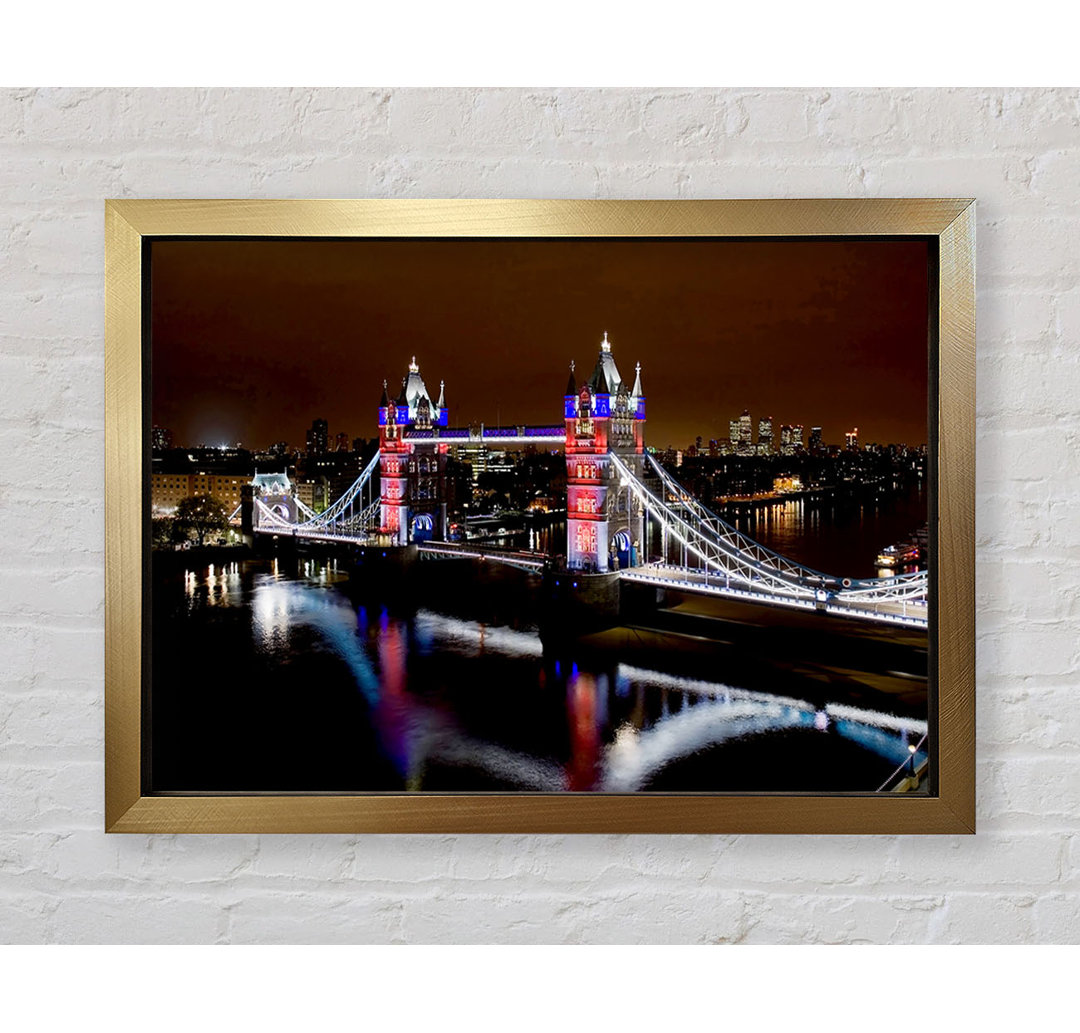 London Tower Bridge Lights - Einzelne Bilderrahmen Kunstdrucke