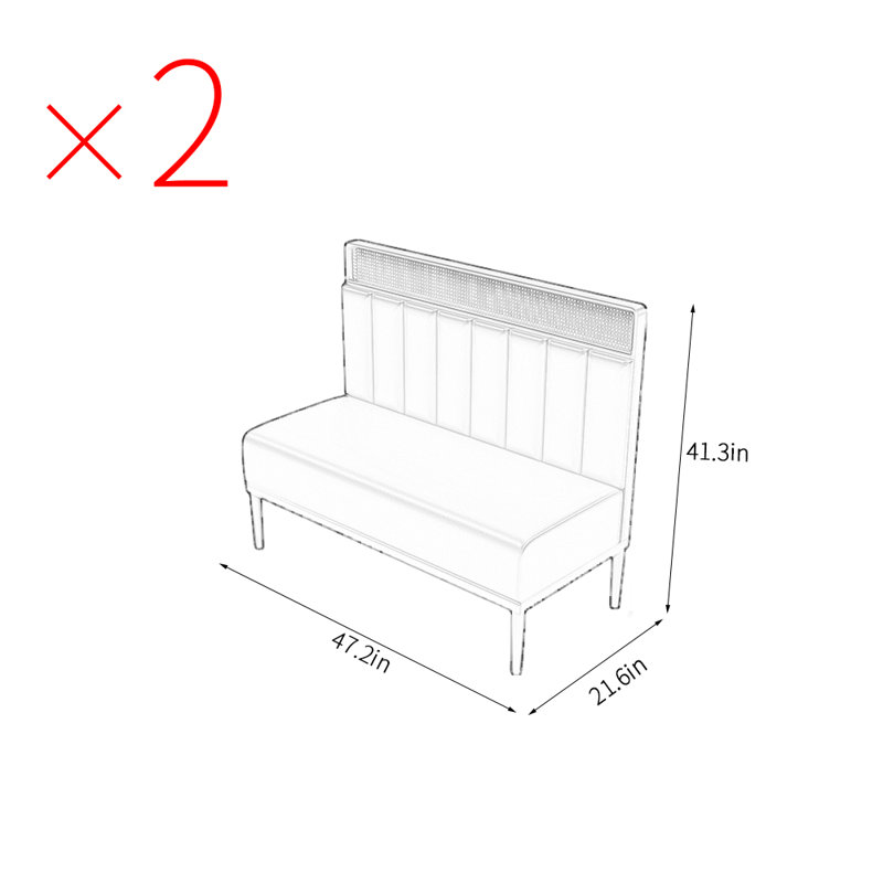 Banc rembourré en similicuir