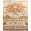 Tapis unique noué à la main beige Oushak, 8 pi 0 po x 10 pi 3 po