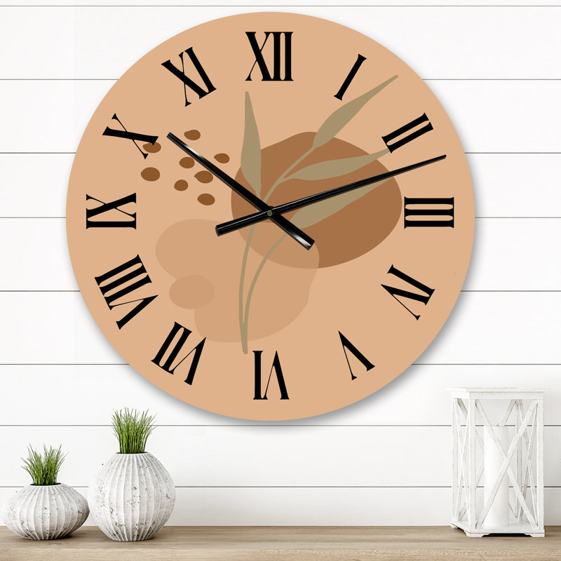Horloge murale Minimal Boho Botanicals, Moyen
