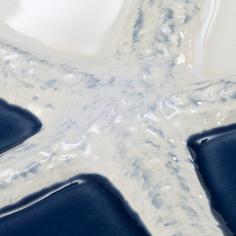 Avanti Linens Batik Coastal Ceramic / Porcelain Soap Dish