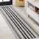 Elvin Striped Machine Woven Polypropylene Area Rug in Cream/Black
