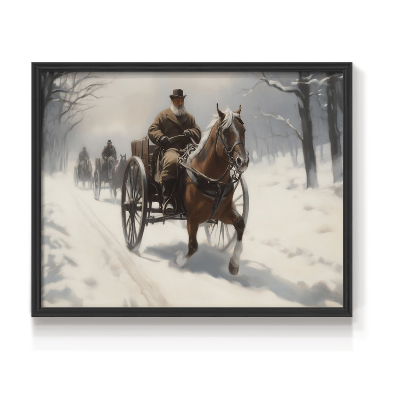 «Chirstmas Art», reproduction encadrée, H 11 po x l 14 po, Noir, noir, noir, noir