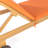 Mallorca Contemporary Acacia Wood Outdoor Chaise Lounge Chair with Orange Cushion and Wheels, Adjustable Teak Brown Recliner for Patio, Poolside-1123668603