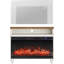 Meuble télé 3 faces pour foyer de campagne | Foyer électrique 37,4 po Highboy | Console multimédia avec rangement-729694028