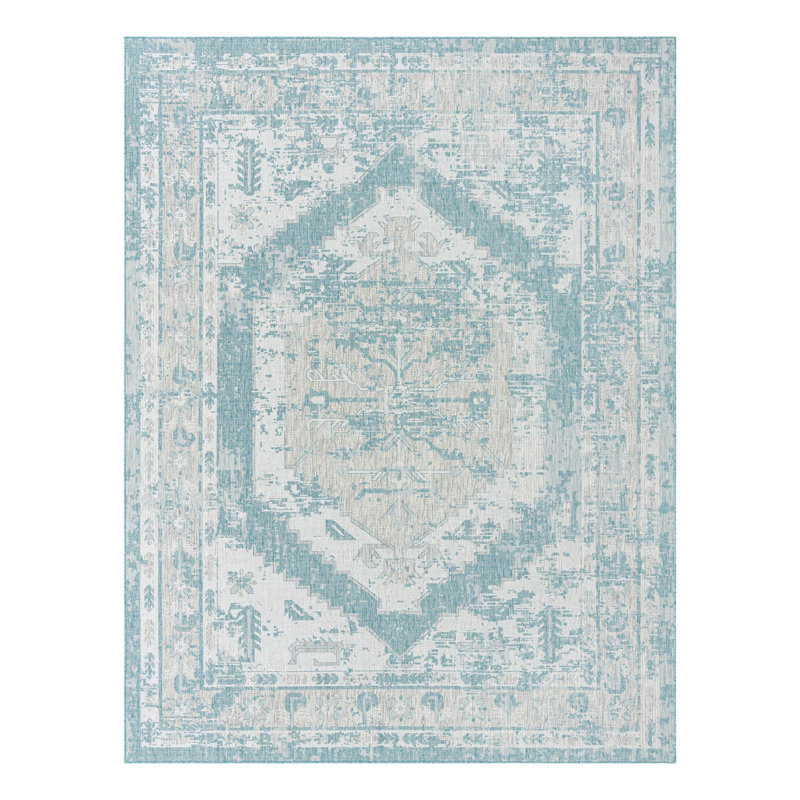 Oriental Indoor / Outdoor Rug, Rectangle 9' x 12'