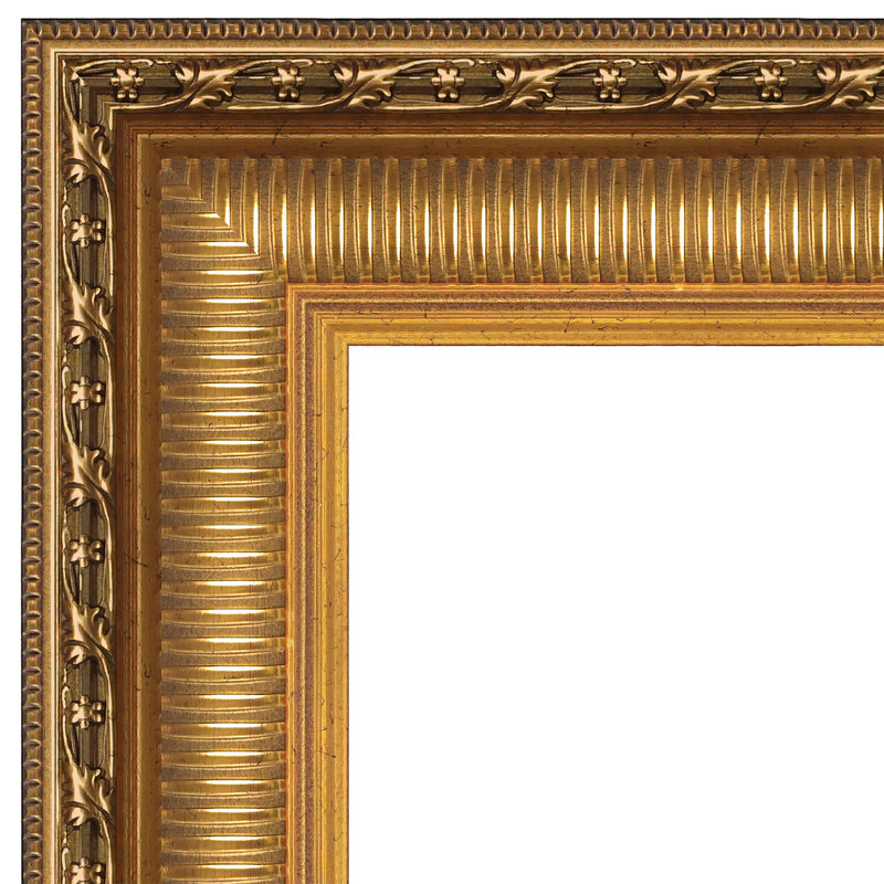 Boreas North Wind Maiden Canvas Painting in Gold Frame
