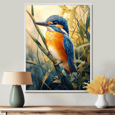 Kingfisher In The Reeds - Bird Framed Prints