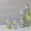 Verre pressé en forme de poisson