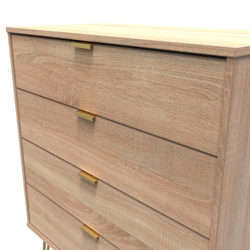 Turah 77 cm W Chest of 4 Drawers, Bardolino Oak
